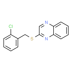 ChemSpider 2D Image | 2-[(2-Chlorobenzyl)sulfanyl]quinoxaline | C15H11ClN2S