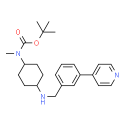 ChemSpider 2D Image | tert-Butyl methyl(4-((3-(pyridin-4-yl)benzyl)amino)cyclohexyl)carbamate | C24H33N3O2