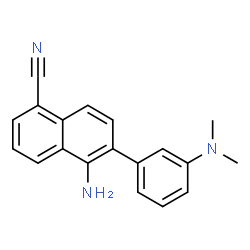 ChemSpider 2D Image | 5-Amino-6-[3-(dimethylamino)phenyl]-1-naphthonitrile | C19H17N3