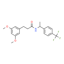 ChemSpider 2D Image | 3-(3,5-Dimethoxyphenyl)-N-{1-[4-(trifluoromethyl)phenyl]ethyl}propanamide | C20H22F3NO3