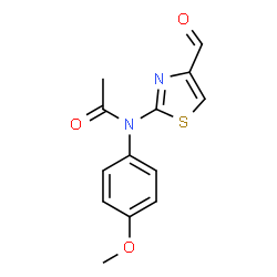 ChemSpider 2D Image | N-(4-Formyl-1,3-thiazol-2-yl)-N-(4-methoxyphenyl)acetamide | C13H12N2O3S