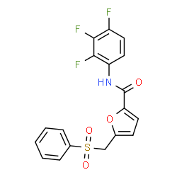 ChemSpider 2D Image | 5-[(Phenylsulfonyl)methyl]-N-(2,3,4-trifluorophenyl)-2-furamide | C18H12F3NO4S