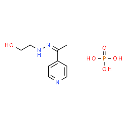 ChemSpider 2D Image | 2-{(2Z)-2-[1-(4-Pyridinyl)ethylidene]hydrazino}ethanol phosphate (1:1) | C9H16N3O5P