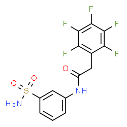 ChemSpider 2D Image | 2-(Pentafluorophenyl)-N-(3-sulfamoylphenyl)acetamide | C14H9F5N2O3S
