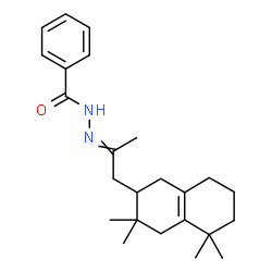 ChemSpider 2D Image | N'-[1-(3,3,5,5-Tetramethyl-1,2,3,4,5,6,7,8-octahydro-2-naphthalenyl)-2-propanylidene]benzohydrazide | C24H34N2O