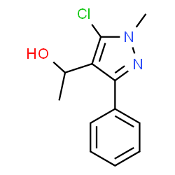 ChemSpider 2D Image | 1-(5-Chloro-1-methyl-3-phenyl-1H-pyrazol-4-yl)ethanol | C12H13ClN2O