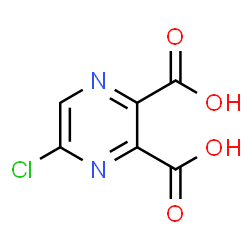 ChemSpider 2D Image | 5-Chloro-2,3-pyrazinedicarboxylic acid | C6H3ClN2O4