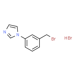 ChemSpider 2D Image | 1-(3-(Bromomethyl)phenyl)-1H-imidazole hydrobromide | C10H10Br2N2