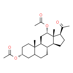 ChemSpider 2D Image | (3alpha,12alpha)-20-Oxopregnane-3,12-diyl diacetate | C25H38O5