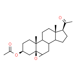 ChemSpider 2D Image | (3beta,5beta,8xi,9xi,14xi)-20-Oxo-5,6-epoxypregnan-3-yl acetate | C23H34O4