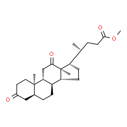ChemSpider 2D Image | Methyl (5alpha,8alpha,9beta,10alpha,13alpha,14beta,17alpha,20S)-3,12-dioxocholan-24-oate | C25H38O4