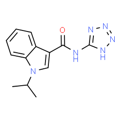 ChemSpider 2D Image | 1-Isopropyl-N-(1H-tetrazol-5-yl)-1H-indole-3-carboxamide | C13H14N6O