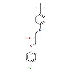 ChemSpider 2D Image | 1-(4-Chlorophenoxy)-2-methyl-3-{[4-(2-methyl-2-propanyl)phenyl]amino}-2-propanol | C20H26ClNO2