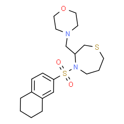 ChemSpider 2D Image | 3-(4-Morpholinylmethyl)-4-(5,6,7,8-tetrahydro-2-naphthalenylsulfonyl)-1,4-thiazepane | C20H30N2O3S2