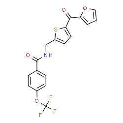 ChemSpider 2D Image | N-{[5-(2-Furoyl)-2-thienyl]methyl}-4-(trifluoromethoxy)benzamide | C18H12F3NO4S