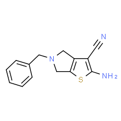ChemSpider 2D Image | 2-Amino-5-benzyl-5,6-dihydro-4H-thieno[2,3-c]pyrrole-3-carbonitrile | C14H13N3S