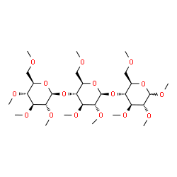 ChemSpider 2D Image | Methyl 2,3,4,6-tetra-O-methyl-beta-D-glucopyranosyl-(1->4)-2,3,6-tri-O-methyl-beta-D-glucopyranosyl-(1->4)-2,3,6-tri-O-methyl-D-glucopyranoside | C29H54O16