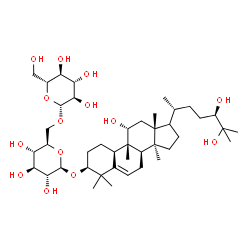ChemSpider 2D Image | (1S,4R,8beta,9beta,11alpha,17xi,24R)-11,24,25-Trihydroxy-9,10,14-trimethyl-4,9-cyclo-9,10-secocholest-5-en-1-yl 6-O-beta-D-glucopyranosyl-beta-D-glucopyranoside | C42H72O14
