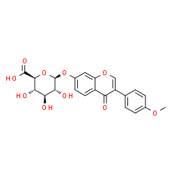 ChemSpider 2D Image | 3-(4-Methoxyphenyl)-4-oxo-4H-chromen-7-yl beta-D-glucopyranosiduronic acid | C22H20O10