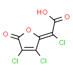 ChemSpider 2D Image | (2E)-Chloro(3,4-dichloro-5-oxo-2(5H)-furanylidene)acetic acid | C6HCl3O4