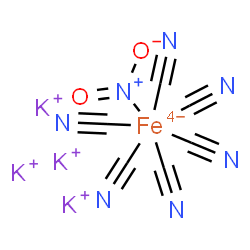 ChemSpider 2D Image | tetrapotassium;hexacyano(nitro)iron(4-) | C6FeK4N7O2