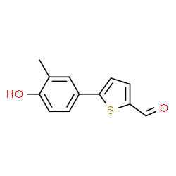 ChemSpider 2D Image | 5-(4-Hydroxy-3-methylphenyl)-2-thiophenecarbaldehyde | C12H10O2S