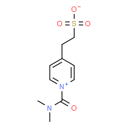 ChemSpider 2D Image | 2-[1-(Dimethylcarbamoyl)-4-pyridiniumyl]ethanesulfonate | C10H14N2O4S