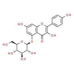 ChemSpider 2D Image | Kaempferol 5-O-Î²-D-glucopyranoside. | C21H20O11