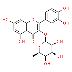ChemSpider 2D Image | quercetin 3-O-beta-D-fucopyranoside | C21H20O11
