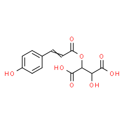 ChemSpider 2D Image | 2-Hydroxy-3-{[(2E)-3-(4-hydroxyphenyl)-2-propenoyl]oxy}succinic acid | C13H12O8