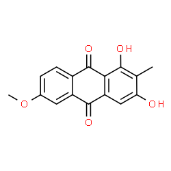 ChemSpider 2D Image | 1,3-Dihydroxy-6-methoxy-2-methyl-9,10-anthraquinone | C16H12O5