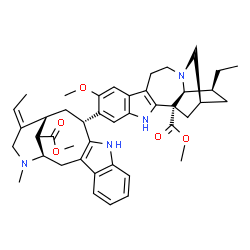 ChemSpider 2D Image | Methyl (2alpha)-12-methoxy-13-[(3alpha,5alpha,19E)-17-methoxy-17-oxovobasan-3-yl]ibogamine-18-carboxylate | C43H52N4O5