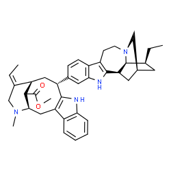 ChemSpider 2D Image | Methyl (3alpha,5alpha,15alpha,19E)-3-[(2alpha)-ibogamin-13-yl]vobasan-17-oate | C40H48N4O2