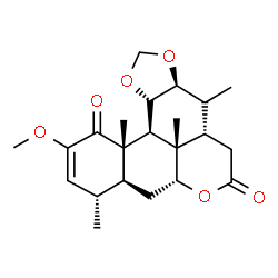 ChemSpider 2D Image | (3aS,4aS,7aR,7bS,8aS,9S,12aS,12bS,12cS)-11-Methoxy-4,7b,9,12a-tetramethyl-3a,4a,7a,7b,8,8a,9,12a,12b,12c-decahydro[1,3]benzodioxolo[6,5,4-de]benzo[g]chromene-6,12(4H,5H)-dione | C22H30O6
