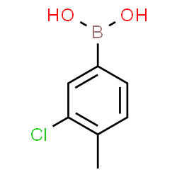 ChemSpider 2D Image | 3-Chloro-4-methylphenylboronic acid | C7H8BClO2