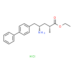 ChemSpider 2D Image | Ethyl (2R,4S)-4-amino-5-(4-biphenylyl)-2-methylpentanoate hydrochloride (1:1) | C20H26ClNO2