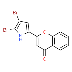 ChemSpider 2D Image | 2-(4,5-Dibromo-1H-pyrrol-2-yl)-4H-chromen-4-one | C13H7Br2NO2