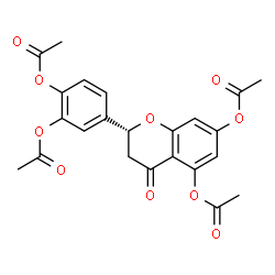 ChemSpider 2D Image | (2R)-2-(3,4-Diacetoxyphenyl)-4-oxo-3,4-dihydro-2H-chromene-5,7-diyl diacetate | C23H20O10