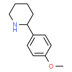 ChemSpider 2D Image | 2-(4-Methoxyphenyl)piperidine | C12H17NO