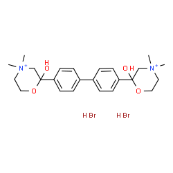 ChemSpider 2D Image | 2-[4-[4-(2-hydroxy-4,4-dimethyl-morpholin-4-ium-2-yl)phenyl]phenyl]-4,4-dimethyl-morpholin-4-ium-2-ol;dihydrobromide | C24H36Br2N2O4