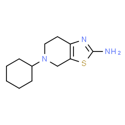 ChemSpider 2D Image | 5-Cyclohexyl-4,5,6,7-tetrahydrothiazolo[5,4-c]pyridin-2-amine | C12H19N3S