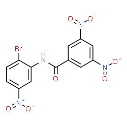 ChemSpider 2D Image | N-(2-Bromo-5-nitrophenyl)-3,5-dinitrobenzamide | C13H7BrN4O7