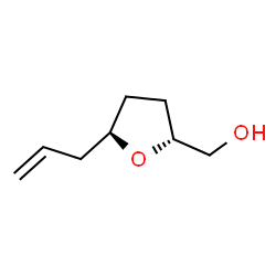 ChemSpider 2D Image | [(2R,5R)-5-Allyltetrahydro-2-furanyl]methanol | C8H14O2