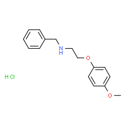 ChemSpider 2D Image | BENZYL[2-(4-METHOXYPHENOXY)ETHYL]AMINE HYDROCHLORIDE | C16H20ClNO2