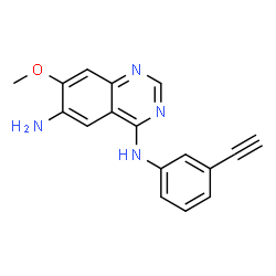 ChemSpider 2D Image | n4-(3-ethynylphenyl)-7-methoxyquinazoline-4,6-diamine | C17H14N4O