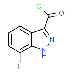 ChemSpider 2D Image | 7-Fluoro-1H-indazole-3-carbonyl chloride | C8H4ClFN2O