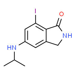 ChemSpider 2D Image | 7-Iodo-5-(isopropylamino)-1-isoindolinone | C11H13IN2O