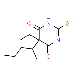 ChemSpider 2D Image | 5-Ethyl-4,6-dioxo-5-(2-pentanyl)-1,4,5,6-tetrahydro-2-pyrimidinethiolate | C11H17N2O2S
