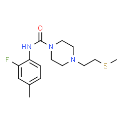 ChemSpider 2D Image | N-(2-Fluoro-4-methylphenyl)-4-[2-(methylsulfanyl)ethyl]-1-piperazinecarboxamide | C15H22FN3OS