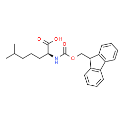 ChemSpider 2D Image | (S)-2-(9H-Fluoren-9-ylmethoxycarbonylamino)-6-methyl-heptanoic acid | C23H27NO4
